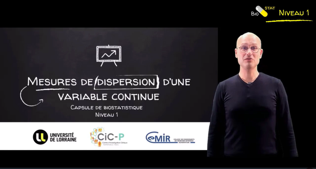 Vidéothèque de l'UL - BIOSTAT - Niveau 1 - Mesure De Dispersion D'Une ...