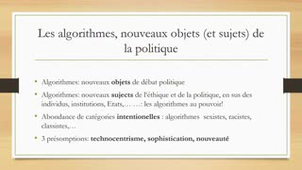 Ethique des algorithmes 2021 : Séance 1, heure 1