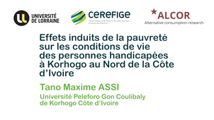 Effets induits de la pauvreté sur les conditions de vie des personnes handicapées à Korhogo au Nord de la Côte d'Ivoire