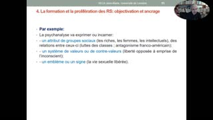 Sociologie des représentations: Séance 2.1. (une heure) (Prof. J.-M. Seca)