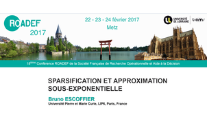 Bruno Escoffier : Algorithmes approchés, une frontière sur les compromis temps/qualité