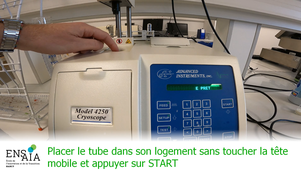 ENSAIA Utilisation du cryoscope automatique