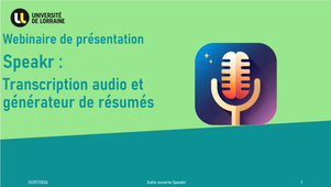 Speakr - Salle ouverte du 21/07/2026