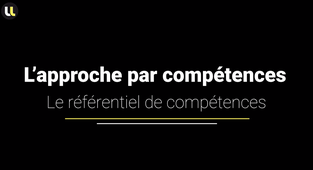 L'approche par compétences - Le référentiel de compétences