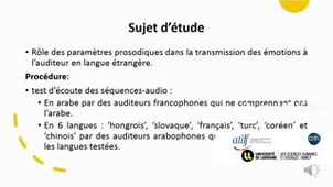 Étude multilingue des patterns prosodiques dans l'identification des émotions par Ouafia MAMECHE