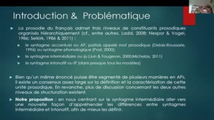 Unités prosodiques et grammaire intonative du français : vers une nouvelle approche
