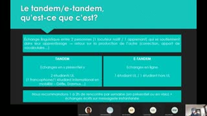 Réunion d'information tandem et etandem