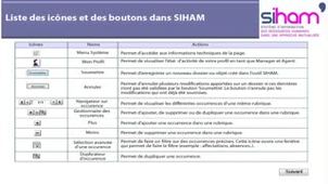 11 - Liste des boutons