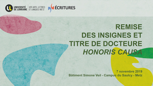 Remise des insignes et titre de Docteure honoris causa à Myriam Watthee-Delmotte, Professeure à l'Université catholique de Louvain (Belgique)