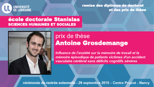 Remise des diplômes de doctorat et des prix de thèse - Ecole doctorale Stanislas