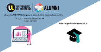 [Rencontre PhDOOC] Echange sur le Mooc doctorat et poursuite de carrière saison 7