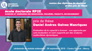 Remise des diplômes de doctorat et des prix de thèse - Ecole doctorale RP2E