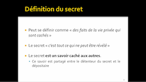 Le secret professionnel (Victoria PAGANI)