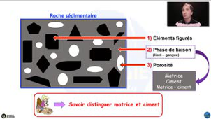2) Comment faire la distinction entre une matrice et un ciment dans les roches sédimentaires (par Yann Hautevelle)