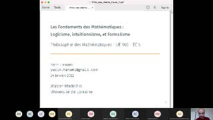 UE902 EC 5 - Philo des Maths - Vidéo Cours 1 - Séance Synchrone 24 Janvier