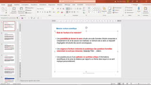 L'écriture scientifique 1 (mémoire, thèse)