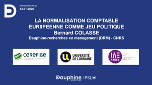 La NORMALISATION COMPTABLE EUROPEENNE COMME JEU POLITIQUE