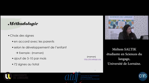 Impact de l’utilisation du bébé signe avec une enfant entendante en phase pré-syntaxique : compréhension et production Meltem SALTIK