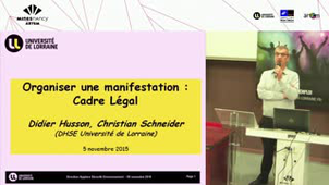 FLF2015 Atelier 1  Cadre légal des manifestations dans les locaux de l'UL