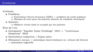 Détection de la somnolence par estimation d'erreurs de lecture