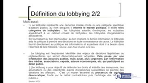 Stratégies d'influence et de lobbying 2