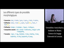 Innovation lexicale : Appropriation morphologique des emprunts de l’anglais au français : Gwendoline ANNICCHIARICO