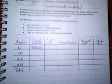 Exercice type - Tableau amortissement avec amortissements constants