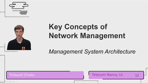 Key Concepts of Network management - Management System Architecture