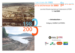 Journée d'étude : Les crues de 1983 et la sécheresse de 2003, 40/20 ans après … - Introduction Grégory HAMEZ
