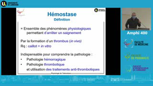 UE3 - Hématose- physiologie de l'hématostase