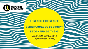 Cérémonie de remise des diplômes de doctorat et des prix de thèse 2018