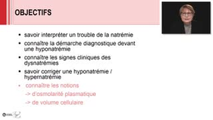 ECN 265 bis - Anomalies du bilan de l'eau et du sodium - Hyponatrémie - Hypernatrémie