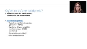 ECN 322 - Iatrogénie. Diagnostic et prévention - toxidermies médicamenteuses
