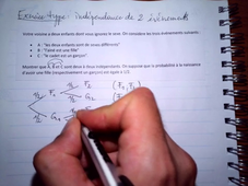 Exercice type 4 - Indépendance de 2 événements