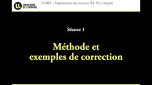 UE803 - Méthodologie du commentaire de document