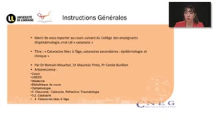 Diagnostic et indication de traitement d'une cataracte - Laure Joly