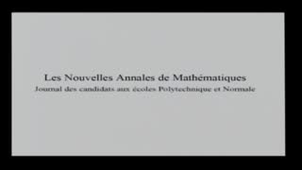 Les Nouvelles annales de mathématiques -- un exemple d'étude