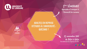 De l'écoute des expériences humaines : le temps (retrouvé) de la formation universitaires des adultes en reprise d'étude - Philippe Maubant