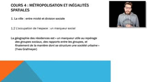 UE 105 - Villes et métropolisation - Cours 4 - Métropolisation et inégalités spatiales - Partie 2