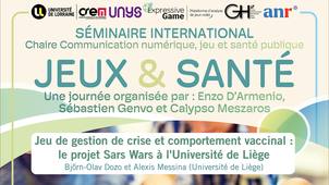 Jeu de gestion de crise et comportement vaccinal : le projet Sars Wars à l'Université de Liège