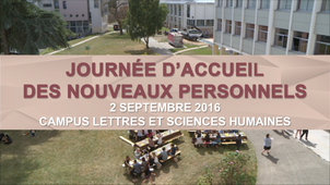 JOURNÉE D'ACCUEIL DES NOUVEAUX PERSONNELS 2016