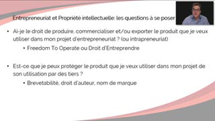 SPOC IDEO - Entrepreneuriat et Propriété intellectuelle : les questions à se poser - Laurent Marchal-Heussler
