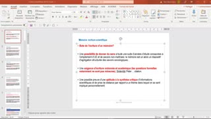 L'écriture scientifique 1 (mémoire, thèse)