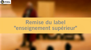 Cérémonie de rentrée solennelle de l'université 2014 - Remise du label