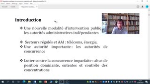 Séance 9. Régulation publique et concurrence imparfaite (1)