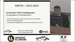 ANSTIA 2013: ANSTIA et politique TICE: bilan 2012-2013