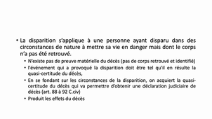 UE7 - L'existence de la personne : absence et disparition_Frédérique Claudot