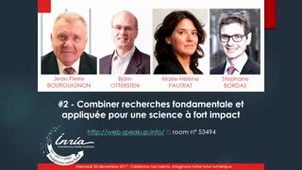 Table ronde: Jean-Pierre Bourguignon , Bjorn Ottersten , Marie-Helene Pautrat , Stephane Bordas