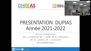 Replay DUPIAS 21-22 Présentation du DU