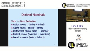 [Séminaire ATILF] Lior Laks : Morphologie des langues sémitiques IV